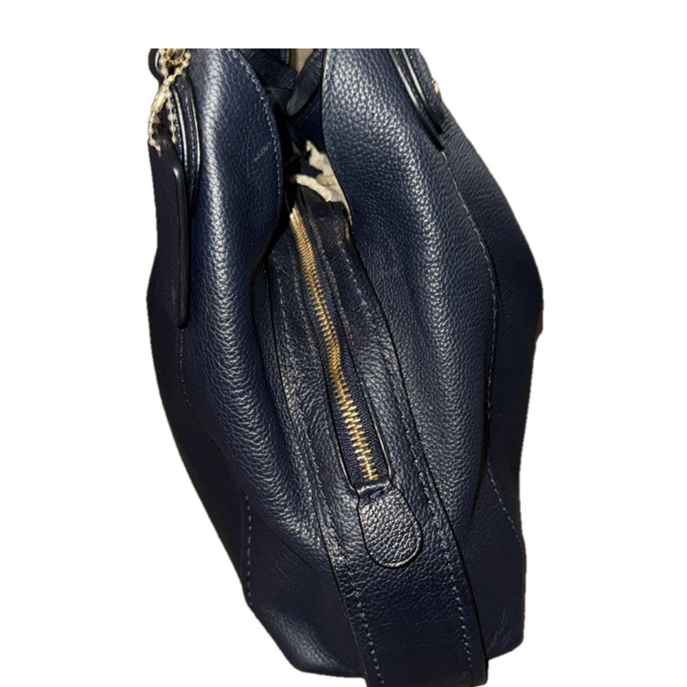 Coach Dark Blue Leather Shoulder Bag - Picture 5 of 5